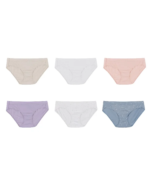 Women's Bridal Lingerie Collection Hanes Womens Pure Comfort Hipster 6-Pack