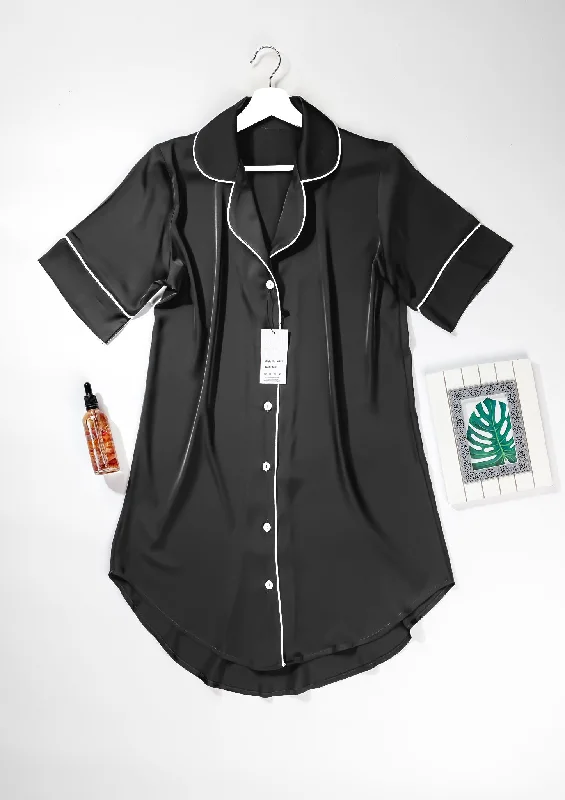 Women's Corset Style Lingerie Satin Shirt
