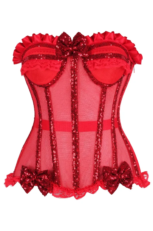 overbust women bustiers and corsetsTop Drawer Steel Boned Red Sequin Underwire Bustier Corset overbust women bustiers and corsetsTop Drawer Steel Boned Red Sequin Underwire Bustier Corset