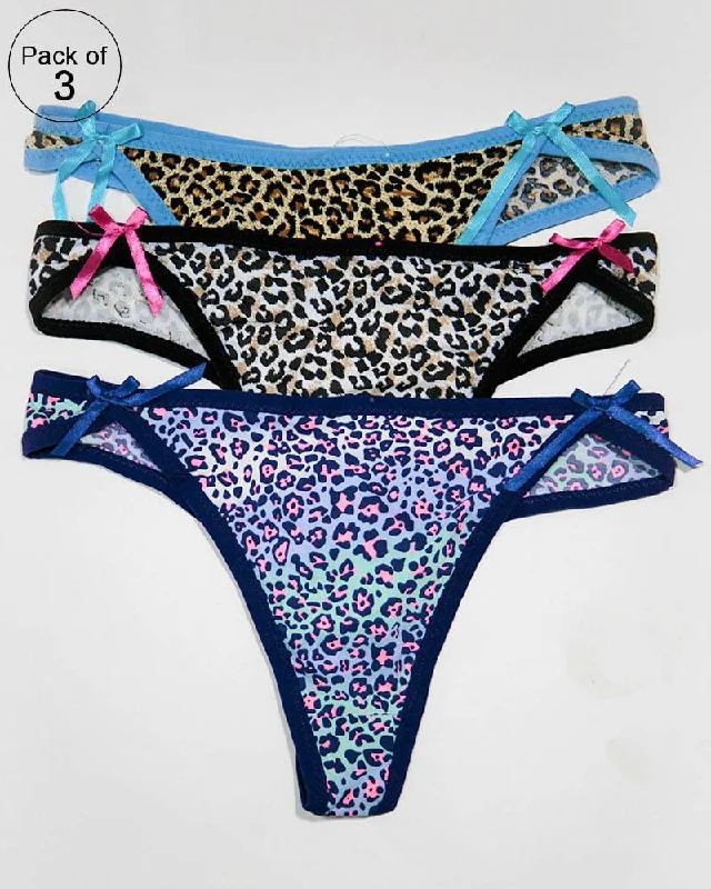 low - rise women thongs for a trendy and modern lookPack of 3 Womens Thong Underwear Panties – AF-109 – Mix Colors low - rise women thongs for a trendy and modern lookPack of 3 Womens Thong Underwear Panties – AF-109 – Mix Colors