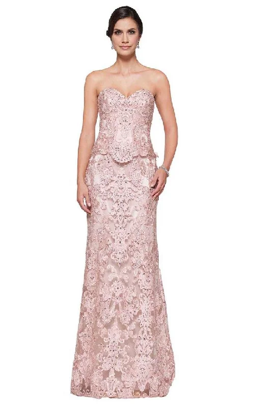 women sexy dresses with lace - up frontsRina Di Montella Prom Long Formal Dress