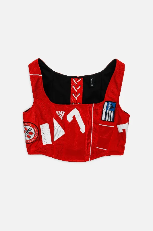 overbust women bustiers and corsetsRework Nebraska Cornhuskers NCAA Corset - L