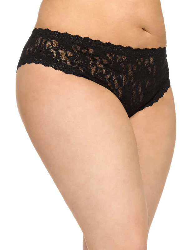 Vintage Inspired Lingerie for Women &oh™ Plus Size Signature Lace Crotchless Cheeky Hipster