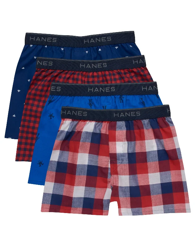 lace - trimmed women briefs with a feminine flairHanes Ultimate® Boys' Woven Boxer Brief With ComfortSoft® Waistband 4-Pack lace - trimmed women briefs with a feminine flairHanes Ultimate® Boys' Woven Boxer Brief With ComfortSoft® Waistband 4-Pack
