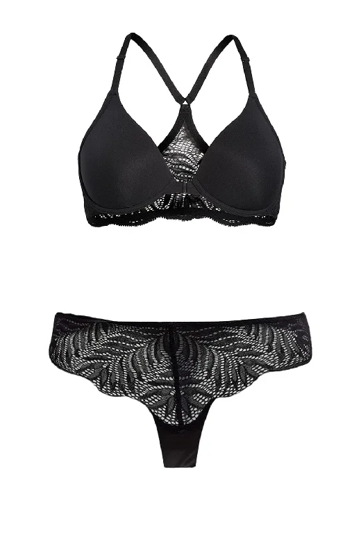 plus - size women thongs with wide - set straps for comfortLush Front Close Contour Bra and Thong Set plus - size women thongs with wide - set straps for comfortLush Front Close Contour Bra and Thong Set