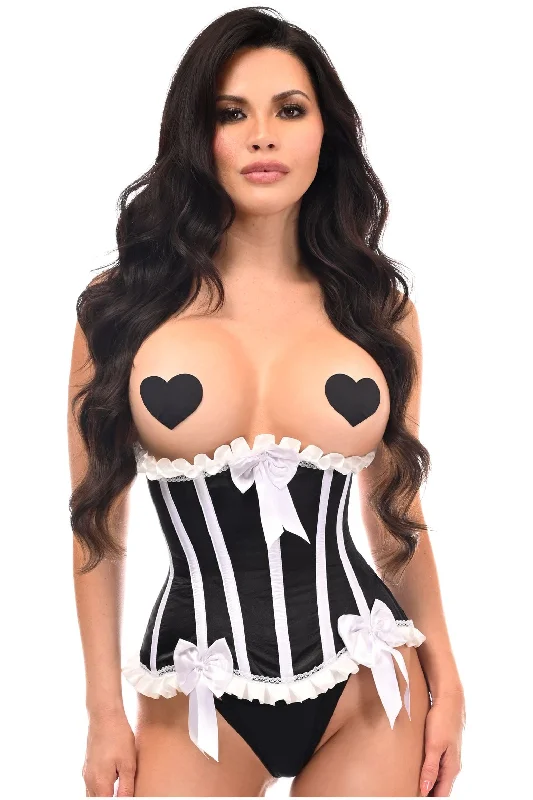 designer women bustiers and corsets collectionsTop Drawer Black/White Steel Boned Burlesque Underbust Corset Waist Cincher designer women bustiers and corsets collectionsTop Drawer Black/White Steel Boned Burlesque Underbust Corset Waist Cincher