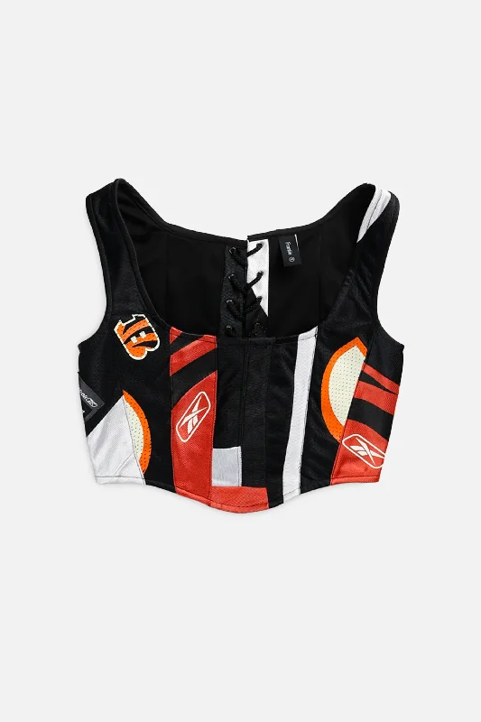 luxury women bustiers and corsets brandsRework Cincinnati Bengals NFL Corset - XS