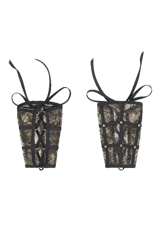 Comfortable Cotton Lingerie for Women Xena Black Cuffs