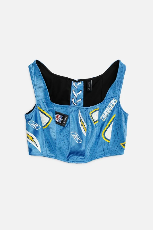 hypoallergenic women bustiers and corsetsRework LA Chargers NFL Corset - L