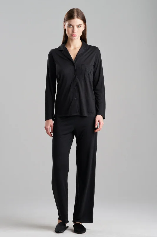 women's pajama sets with a soft fleece liningShangri-La Embroidered TENCEL™ Notch PJ women's pajama sets with a soft fleece liningShangri-La Embroidered TENCEL™ Notch PJ