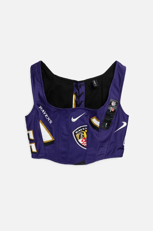 hypoallergenic women bustiers and corsetsRework Baltimore Ravens NFL Corset - M