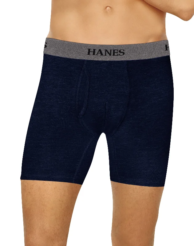 seamless bamboo - fiber women briefs for a healthy optionHanes Mens Ultimate Cotton Stretch Comfort Flex Fit Boxer Briefs 3-Pack