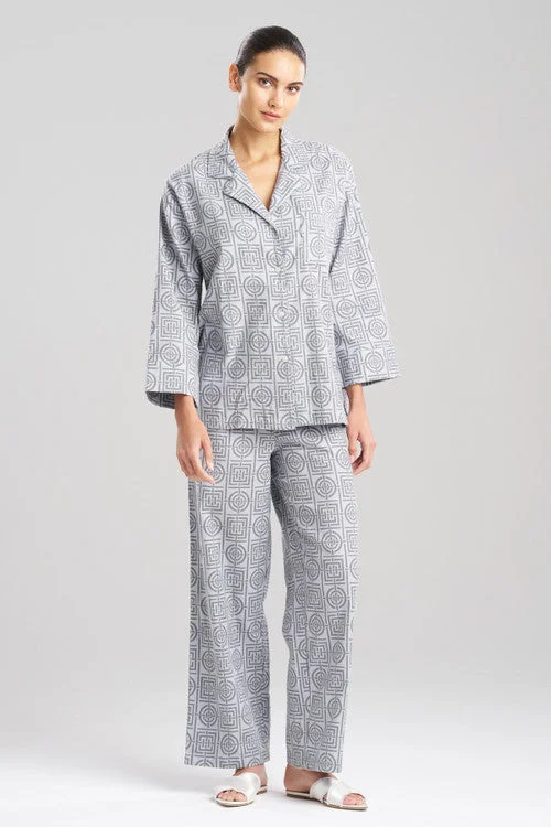 women's silk pajama sets for luxurious sleepFlannel Infinity Notch PJ