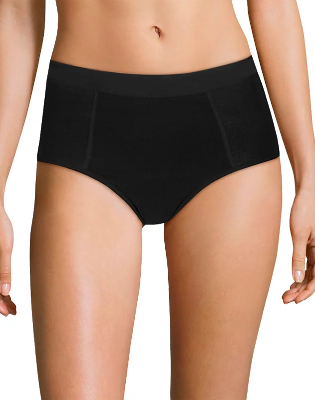 seamless lace - detailed women briefs for a sophisticated lookHanes Womens Fresh and Dry Leak Guard Modern Brief 3-Pack