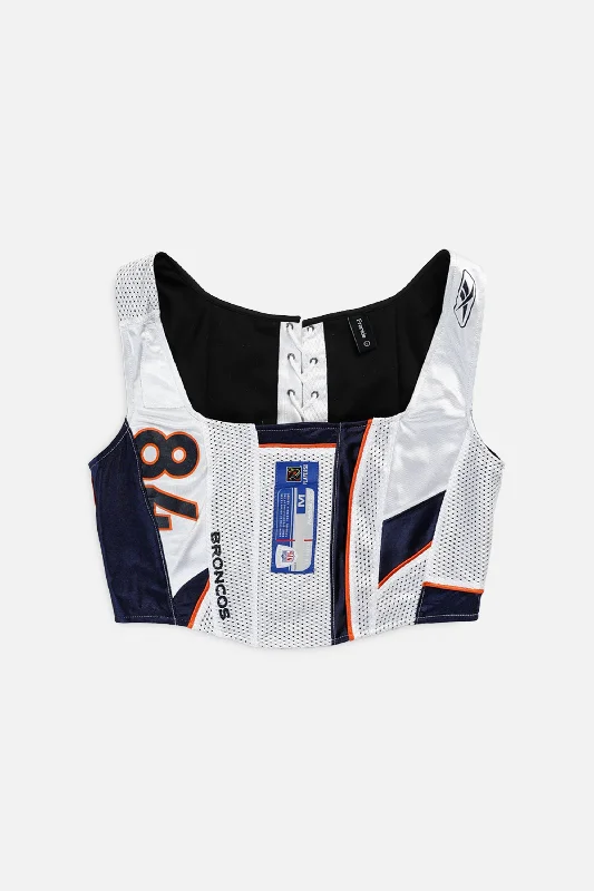 beaded women bustiers and corsetsRework Denver Broncos NFL Corset - L