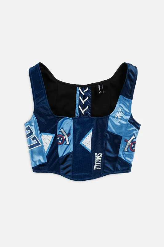 machine made women bustiers and corsetsRework Tennessee Titans NFL Corset - XS