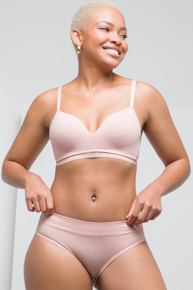 Women's High Waist Lingerie Bodysuits 2 Pack Boylegs Natural & Pink
