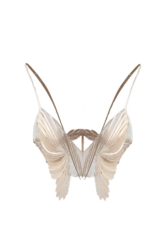 Women's Thermal Lingerie for Cold Weather Cuckoo 3D bra sand