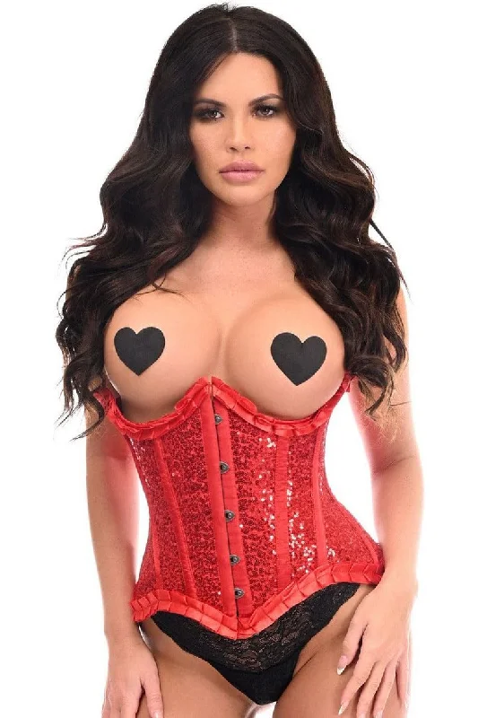 Gothic women bustiers and corsets aestheticTop Drawer Red Satin & Sequin Underwire Curvy Cut Steel Boned Waist Cincher Corset Gothic women bustiers and corsets aestheticTop Drawer Red Satin & Sequin Underwire Curvy Cut Steel Boned Waist Cincher Corset