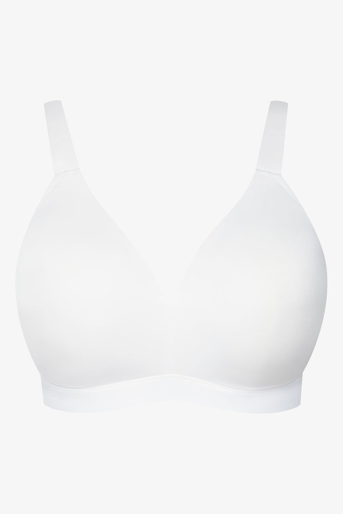 Comfortable Cotton Lingerie for Women Padded Wire Free Bra White