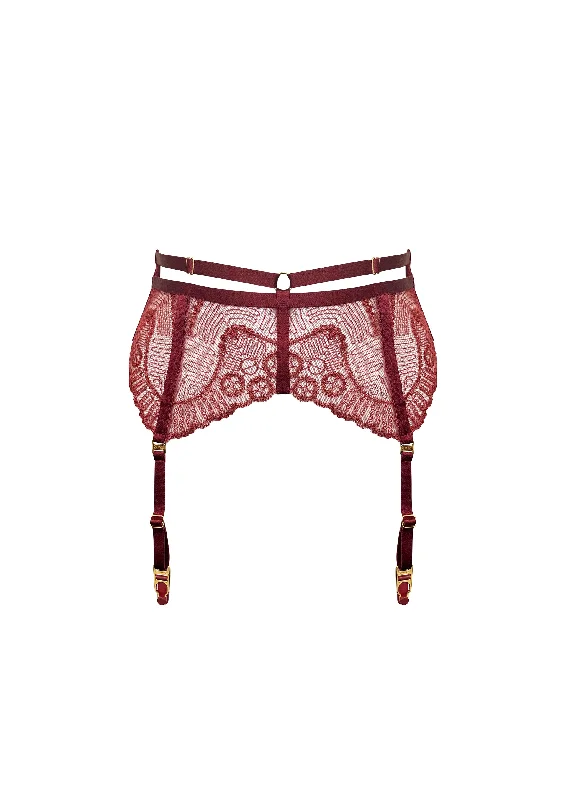 Designer Lingerie Sets for Women Tierra Suspender Morello