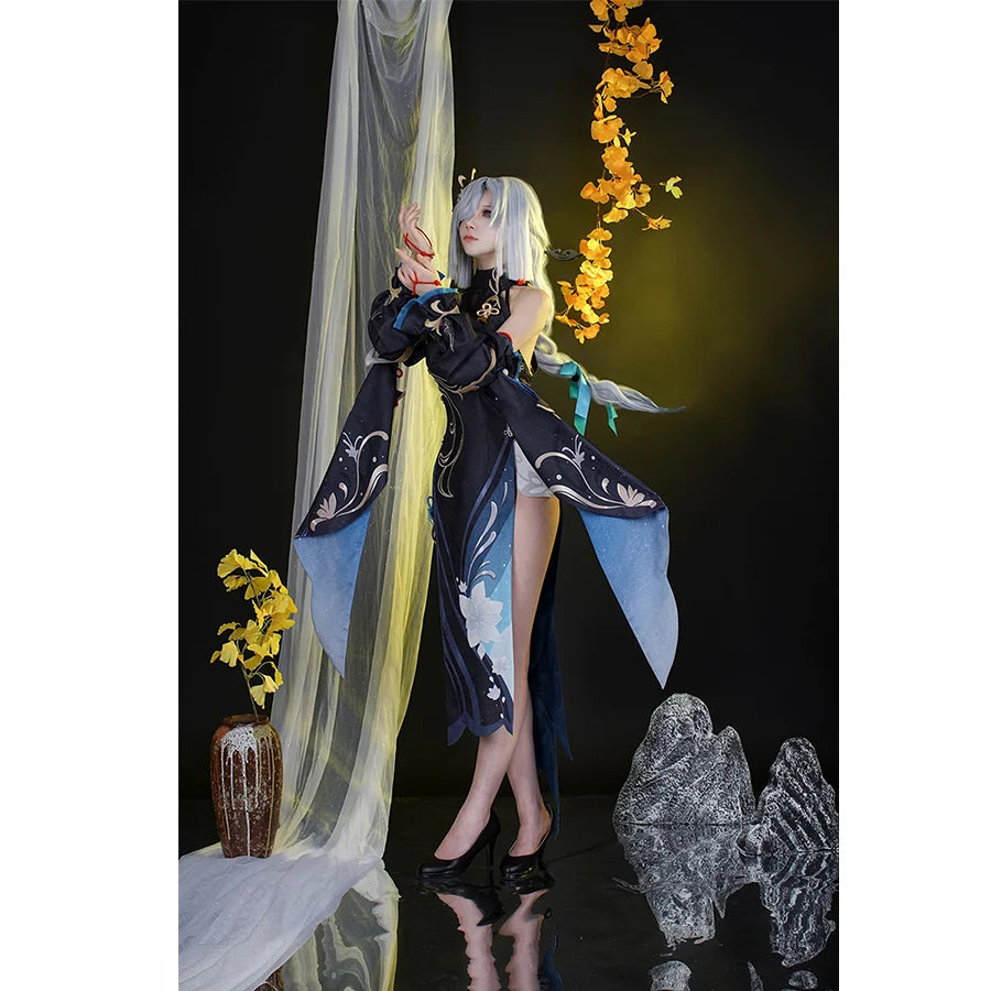 women cosplay costumes for advanced - cosplayersGenshin Impact Shenhe Cosplay Costume Frostflower Dew Outfit C08797 A women cosplay costumes for advanced - cosplayersGenshin Impact Shenhe Cosplay Costume Frostflower Dew Outfit C08797 A