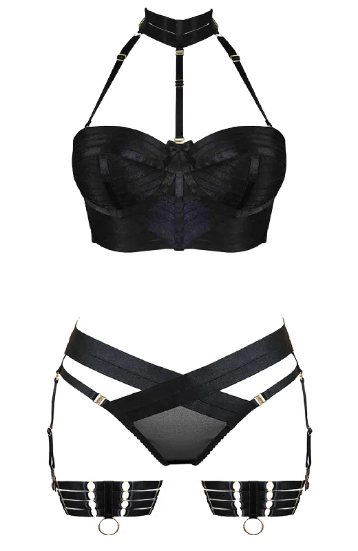 seamless anti - static women briefs for a hassle - free experienceSignature Bodice Bra, Harness Brief and Garters Set seamless anti - static women briefs for a hassle - free experienceSignature Bodice Bra, Harness Brief and Garters Set