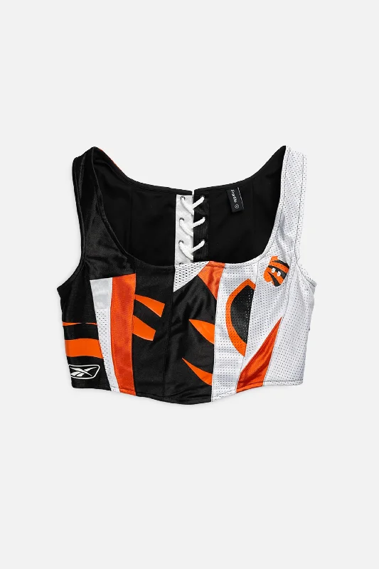 back lacing women bustiers and corsetsRework Cincinnati Bengals NFL Corset - M