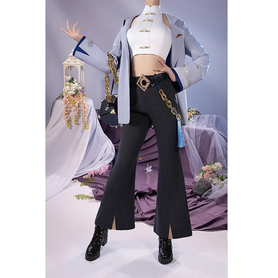 women easy - to - make cosplay costumesGenshin Impact x Pizzahut Yelan Cosplay Costume C07479 AA women easy - to - make cosplay costumesGenshin Impact x Pizzahut Yelan Cosplay Costume C07479 AA