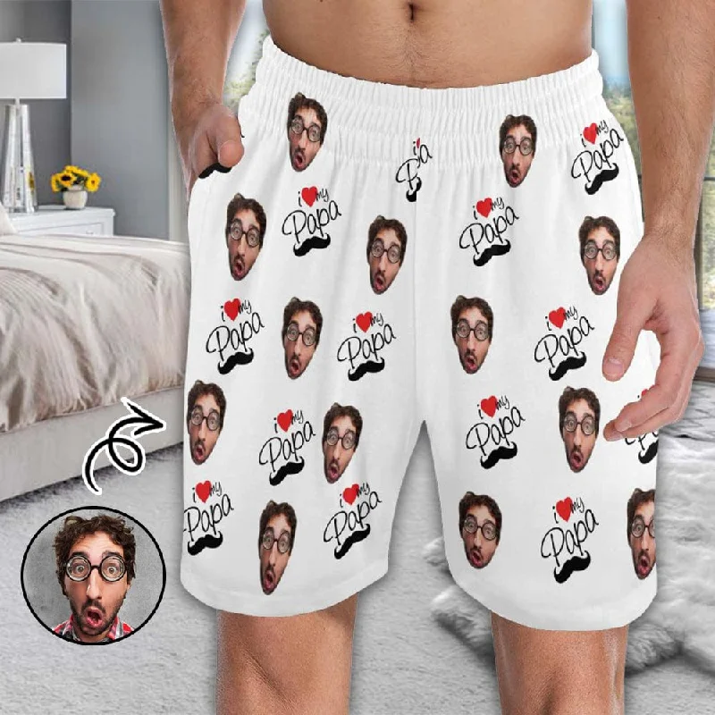 ankle - length women's sleepshirts for extra warmthCustom Face Men's Pajama Shorts Personalized Love Papa Sleepwear Shorts ankle - length women's sleepshirts for extra warmthCustom Face Men's Pajama Shorts Personalized Love Papa Sleepwear Shorts