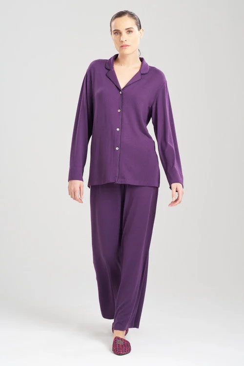 women's pajama sets with a V - neck top for a flattering lookOasis Notch PJ