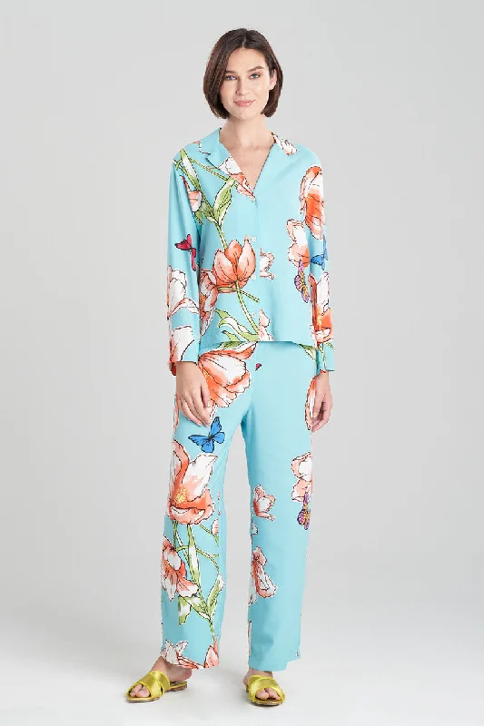 women's pajama sets with pockets for added convenienceWild Poppy Notch PJ