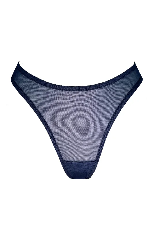 high - waisted women thongs for tummy controlParabola Navy high waisted thongs
