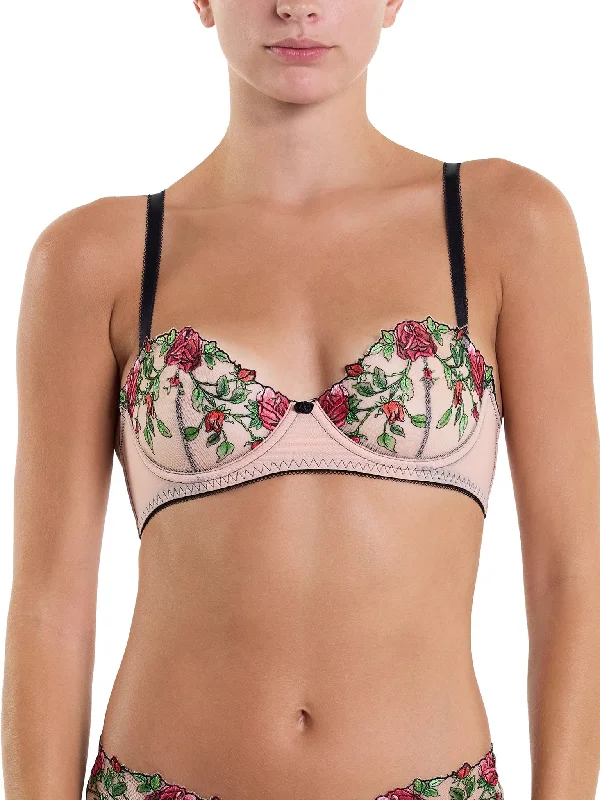 Plus Size Lace Lingerie for Women Kiss From A Rose Underwire Balconette Bra Kiss From A Rose