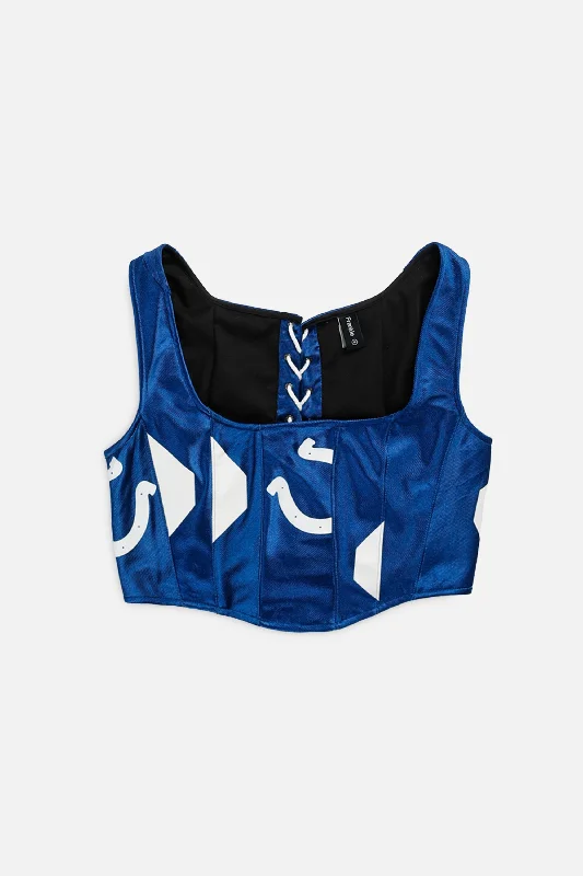 overbust women bustiers and corsetsRework Indianapolis Colts NFL Corset - M