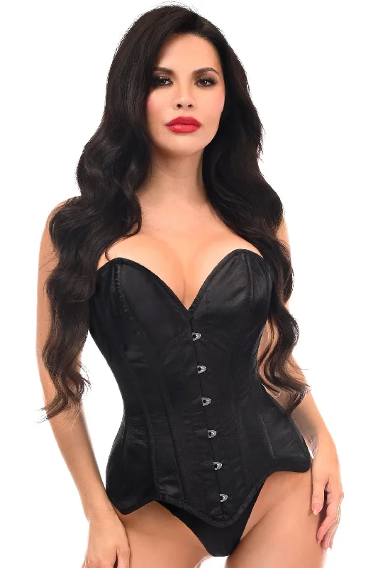 post - pregnancy women bustiers and corsetsTop Drawer Black Satin Steel Boned Overbust Corset post - pregnancy women bustiers and corsetsTop Drawer Black Satin Steel Boned Overbust Corset