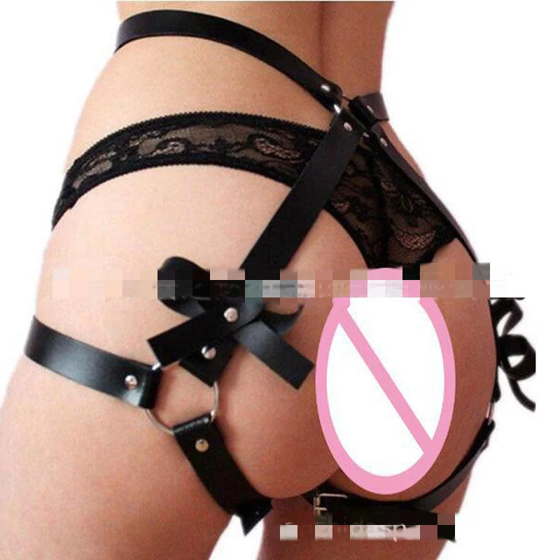 Women's Thermal Lingerie for Cold Weather Trendy Leather Lingerie Belt with Bow and Leg Loops Women's Thermal Lingerie for Cold Weather Trendy Leather Lingerie Belt with Bow and Leg Loops