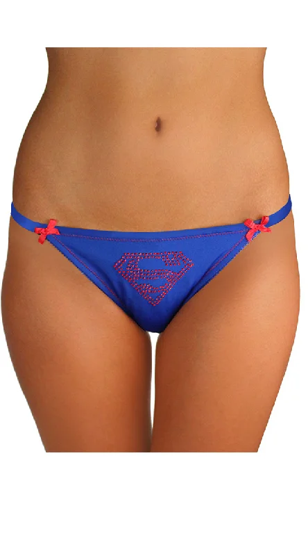 quick dry women bikini briefs for beach activitiesPlus Size Superman Lace Bikini Panty