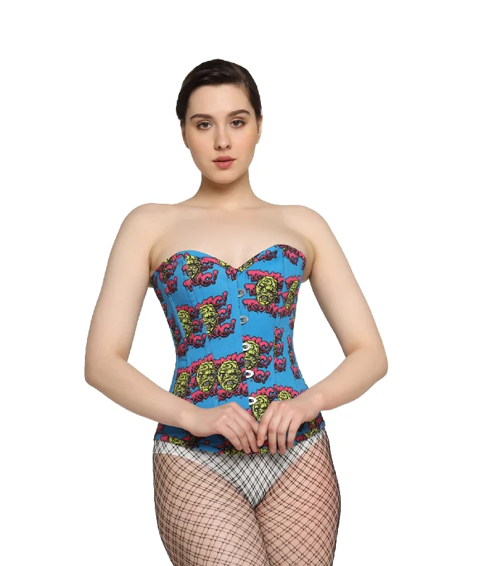 stretchy women bustiers and corsetsDevil printed waist reducing  overbust Corsets