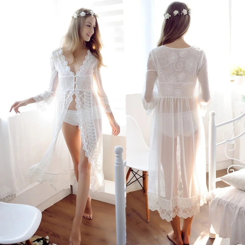 women robes with a soft - touch fabric for a pleasant feelWhite Wedding Robes Lingerie women robes with a soft - touch fabric for a pleasant feelWhite Wedding Robes Lingerie