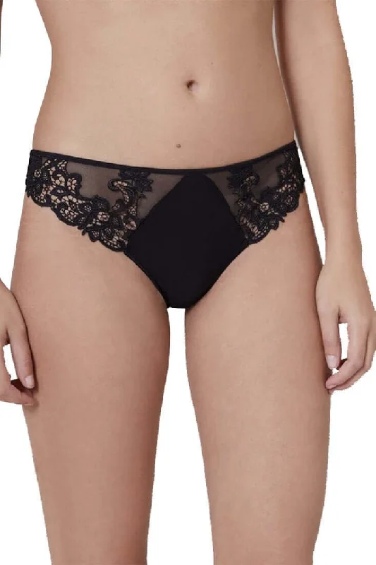 convertible women thongs that can be worn as a g - stringSaga Thong in Black