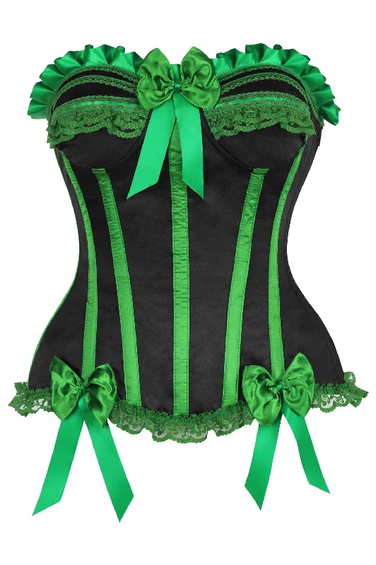 bridal women bustiers and corsetsTop Drawer Black/Green Satin Steel Boned Burlesque Corset bridal women bustiers and corsetsTop Drawer Black/Green Satin Steel Boned Burlesque Corset