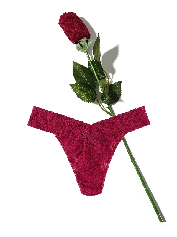 seamless wireless women thongs for a carefree fitSignature Lace Original Rise Thong Rose Dark Pomegranate Red seamless wireless women thongs for a carefree fitSignature Lace Original Rise Thong Rose Dark Pomegranate Red