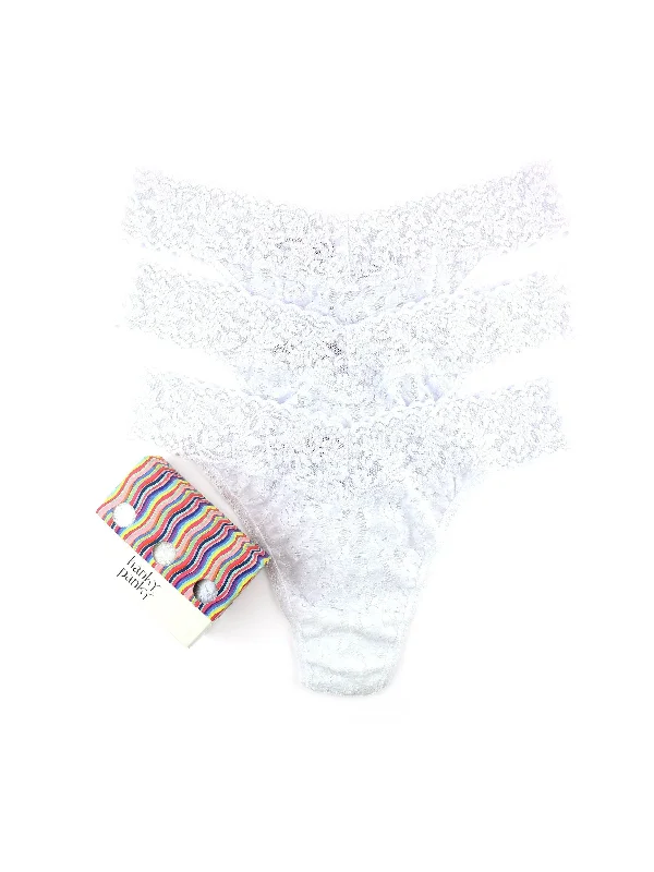 cotton - blend women thongs for breathable everyday wear3 Pack Original Rise Thongs White cotton - blend women thongs for breathable everyday wear3 Pack Original Rise Thongs White