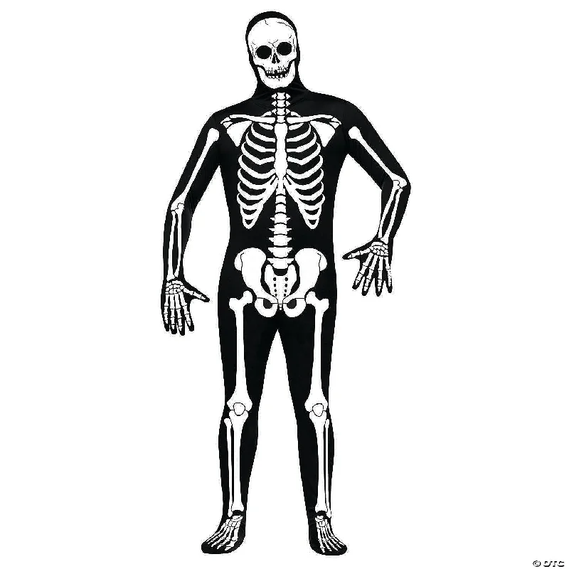 Crop Bodysuits to Pair with High - Waisted BottomsAdult Skeleton Skin Suit Costume