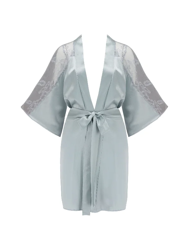 women robes with lace trim for eleganceSigrid Silk Robe