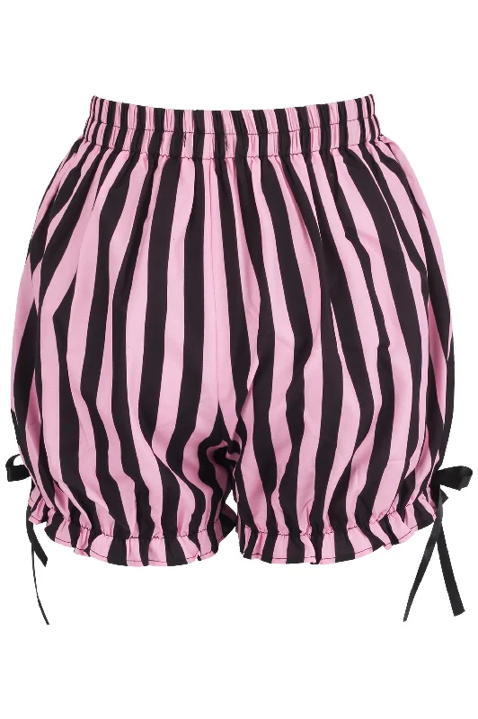 low - cut women bustiers and corsetsPink/Black Striped Bloomers
