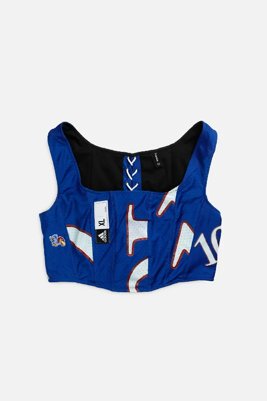 stretchy women bustiers and corsetsRework Kansas Jayhawks NCAA Corset - XL