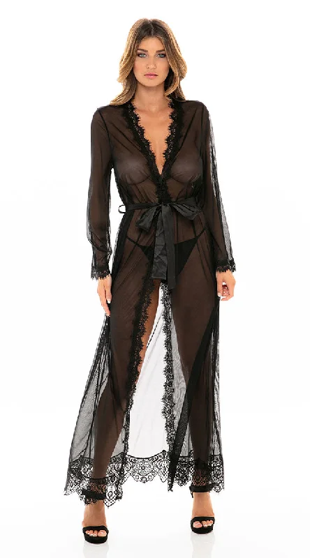women robes for a romantic evening inProvence Long Mesh Robe
