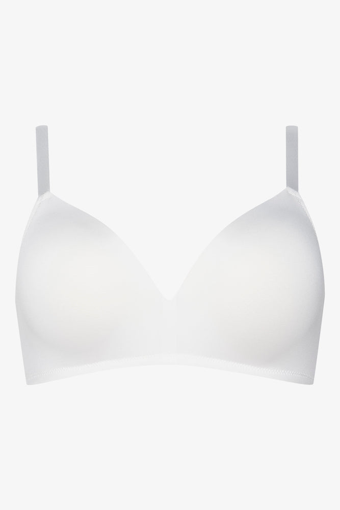 Women's Corset Style Lingerie Plus Size Padded Wire Free Bra White